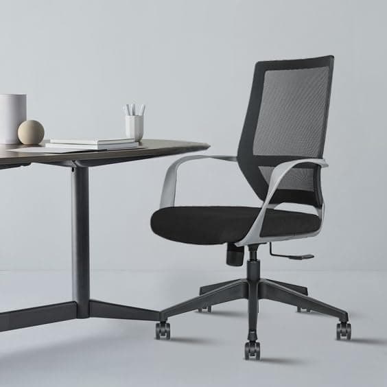 ROSE® Finch Mesh Mid - Back Ergonomic Office Chair | Study Chair | Revolving Chair | Computer Chair | Work from Home (Black)