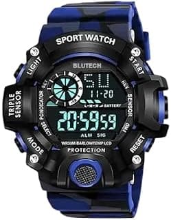 BLUTECH Brand A Digital Watch Shockproof Multi-Functional Automatic Black Color Strap Waterproof Digital Sports Watch