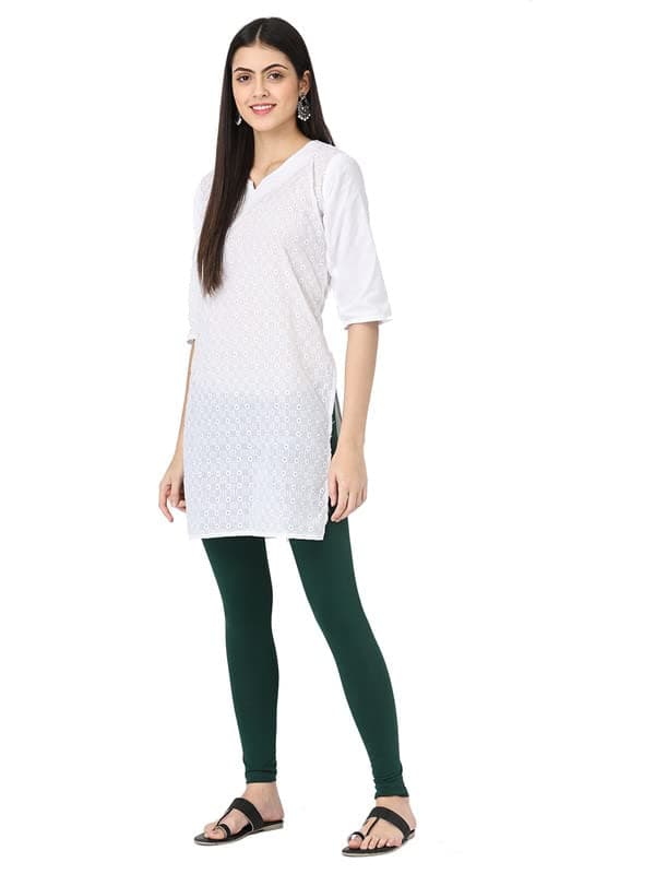 Robinbosky Premium Stretchable Cotton Ankle Legging for Women | Suitable for Formal wear & Casual wear | High-End Elastic Makes The Leggings Squat Proof and Durable for Travel, Yoga, & Workout.