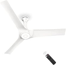 atomberg Aris Starlight Smart 1200mm BLDC Ceiling Fan |BEE 5 Star|Advance Air+ Technology| Silent Operation | Award Winning Design | LED Underlight | Free Installation | 5 Year Warranty (Marble White)