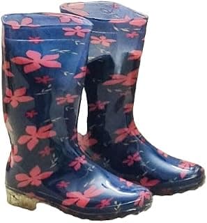 Generic Gumboots for Women Light Weight Flower Design