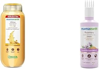 Mamaearth Ubtan Moisturizing Body Wash 275 Ml Mamaearth Rosemary Hair Growth Oil with Rosemary Methi Dana for Promoting Hair Growth 150 ml