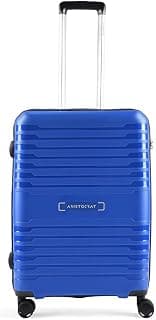 Aristocrat Harbour Cabin Trolley Bag 66 cm | Medium | Polypropylene Hardshell Sided Luggage | Smooth 8-Wheel Suitcase | Combination Lock with Sturdy Zipper | 3-Year Warranty - Unisex (Blue)