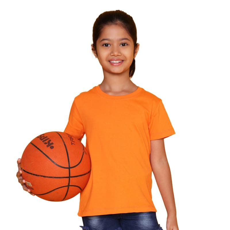 Nusyl Girls Solid Cotton Blend Tshirts – Soft & Comfortable Half-Sleeves T-Shirts | Casual Wear for Kids & Teen Girls | Half Sleeves T-Shirts |- NUGCTSH001-PO2-1