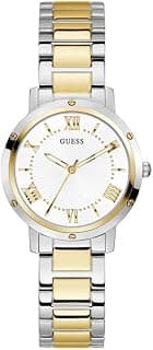 GUESS Stainless Steel Dawn Collection Analog White Dial Women's Watch-Gw0404L2, Band Color:Multicolor