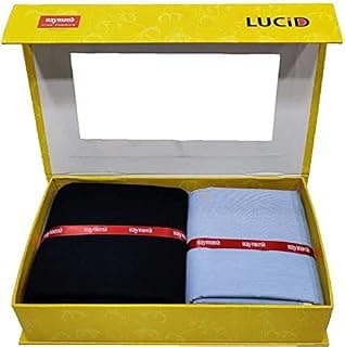 Raymond Raymond Fabrics Raymond Trouser Shirt Fabric Solid Combo Box (Light Blue Shirt-Black Pant, Unstitched, All Weather Fabric)