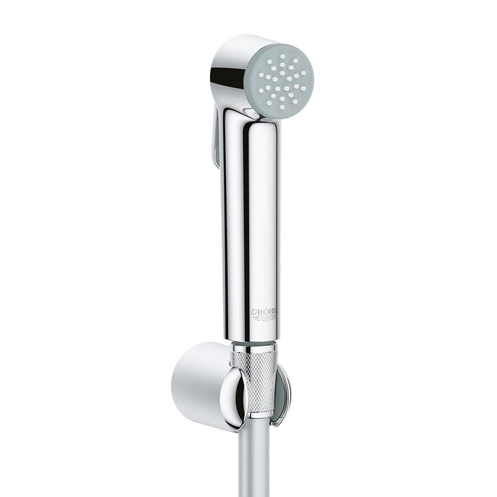 Grohe Tempesta-F Trigger Spray With Flexible Twistfree Hose Pipe And Holder | Health Faucet With 1250mm Hose Pipe | Jet Spray For Toilet With Powerful Cleaning | Starlight Chrome Finish | 27513001