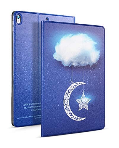 MOCA for New iPad 9.7 inch 2018 2017 Release iPad 5 6 5th 6th Gen Generation A1893 A1954 A1822 A1823 iPad Air 2 1 Smart Flip Cover case (The Moon & The Star), Multi-Colored