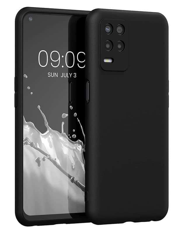 FitSmart Shockproof Silicon Flexible Back Cover for Realme 9 5G (6.5") - Black