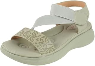 Mochi Women's Synthetic Comfortable Walking Sandal with Floral Strap