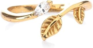 Shaya by Caratlane | 925 Silver|Be Nice or Leaf Ring in Gold Plated | Gifts for Womens & Girls