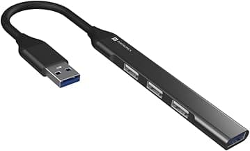 Portronics Mport 31 USB Hub Dock (4-in-1), Multiport Adapter with 1 x USB 3.0 & 3 x USB 2.0 Ports, up to 5 Gbps High Speed Data Transfer for Laptop/PC (Grey)