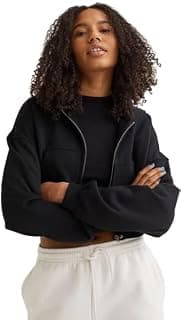 A to Z CREATION Zipper Crop Hooded Jacket for Women