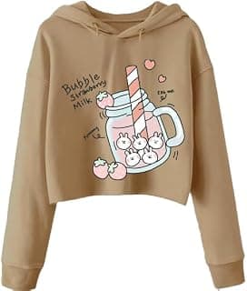 BELTLY Cute Crop Hoodie Stylish Sweatshirt Women Casual Latest White Black Pink Lavender Beige Girl Cute