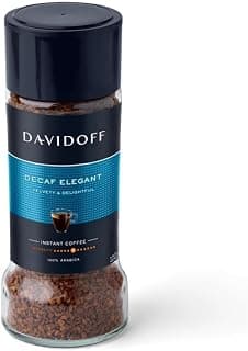 Davidoff Decaf Elegant Instant Coffee (100g) Jar By FEBORA - Velvety & Delightful Flavor, Medium Intensity 6 | Smooth Aroma Coffee for Anytime Enjoyment...