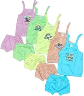ELLAI STYLE ICON Baby Clothing Set 5+5 Pcs | 100% Fine Cotton | Comfortable & Skin-Friendly Outfits for Kids | Stylish & Durable Baby Wear