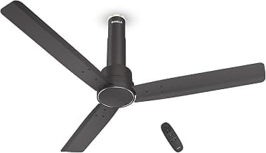 Havells 1200mm Elio BLDC Ceiling Fan | Remote Controlled, High Air Delivery Fan | 5 Star Rated, Upto 60% Energy Saving, 2+1* Year Warranty | (Pack of 1, Smoke Brown)