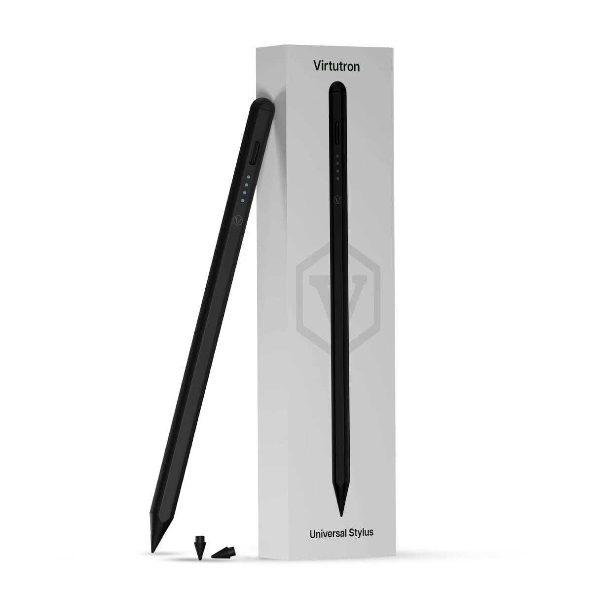Virtutron Non Bluetooth Universal Stylus Pen with Type C Charging | High Precision Digital Pencil | Compatible for iPhone, Ipad, Samsung, Android Tablets & Touch Screens Phones | (Black)