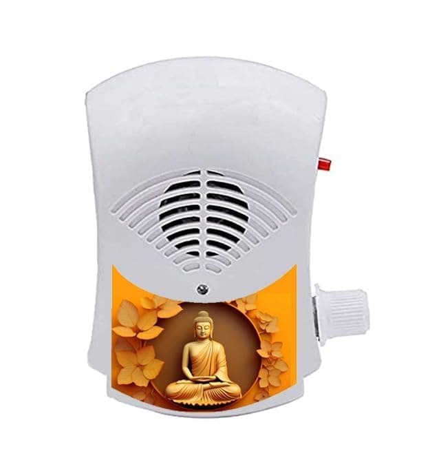 kh Buddha Mantra Buddham Sarnam Gachchami Akhand Jaap Mantra Chanting Box, Buddha Mantra Chanting Device, Mantra Chanting Machine for Home, Office, Vastu, Meditation and Peace, Just Plug and Play