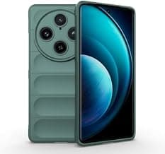 Casodon Liquid Silicon Back Cover Case for Vivo X100 Pro 5G, Shockproof Military Grade Protection with Micro-Fibre Cloth On Inner Side Built-in Anti-Slip Grip Vivo X100 Pro 5G Back Cover [TPU|Green]