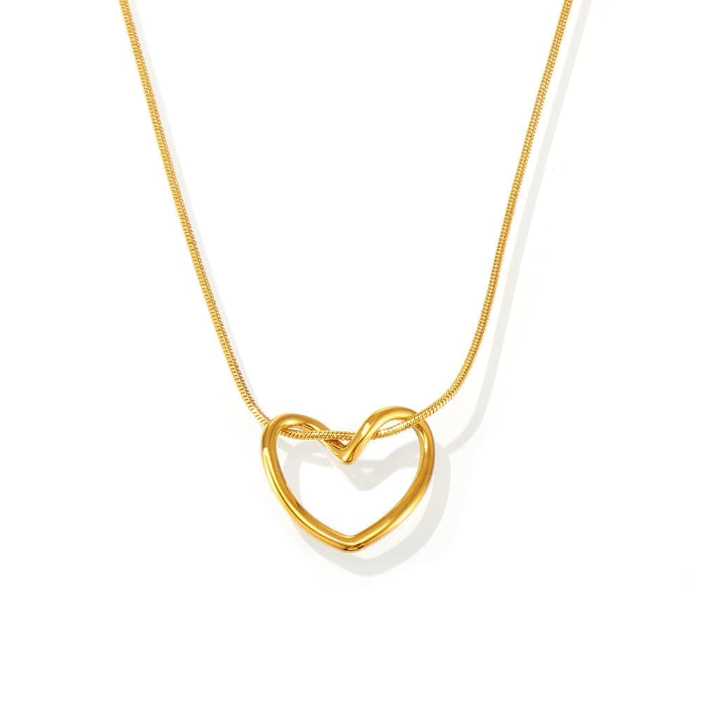 MEENAZ pendant necklace for women Love necklace for woman Gold Heart chains for womens stylish/Locket Jewellery Set for Women Anti tarnish jewelry |Stainless Steel Valentine Gifts Girlfriend 110