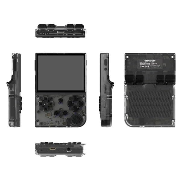 New World RG35XX Handheld Game Console Support HDMI and TV Output 3.5 Inch IPS Screen 64G TF Card 6800+ Classic Games Capacity 2600mAh Battery Anbe-rnic Black