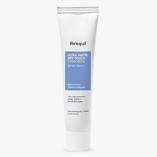 RE' EQUIL Ultra Matte Dry Touch Sunscreen | SPF 50 PA++++ | Water & Sweat Resistant | No White Cast, Non-Greasy & Non-Comedogenic | For All Skin Types | 6G (Trial Pack)