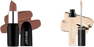 SWISS BEAUTY Pure Matte Creamy Lipstick Shade- Caramel, 3.8gm| Liquid Light Weight Concealer With Full Coverage |Easily Blendable Concealer For Face Makeup With Matte Finish | Shade- Classic Nude, 6g