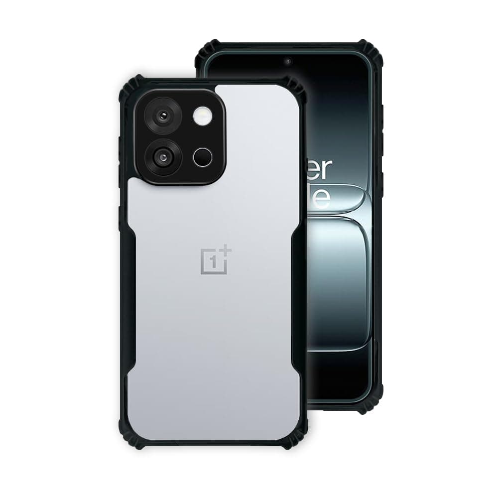 7SEVEN® Ipacky Back Cover for OnePlus 13T | 13S Mobile Back Case Shock Proof Design Camera Edges Protection Crystal Clear Phone Case Precise Cutouts Matte Black Soft Bumper Phone Cover