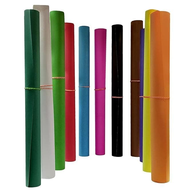 SEJASCOLLECTIONS | Pack of 10 | Multicolor, Bright, A1, BIG / FULL Size, Pastel Sheets/ Chart Paper, Used in art and craft, collage, projects, posters etc. Plain / Unrulled, Size: 70x56 centimeters, 200 GSM thickness.