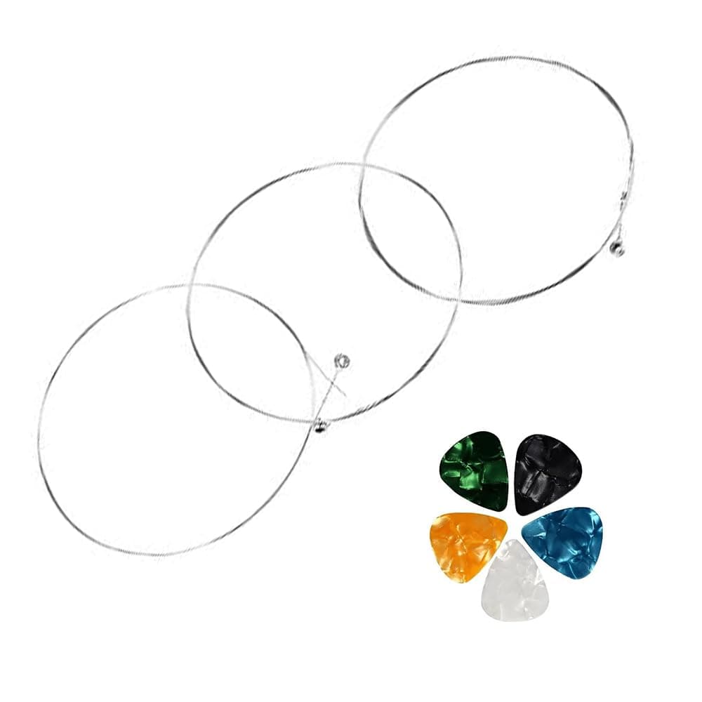 IMAGINEA Guitar String 1 Sets of 3 E1st Electric Acoustic Guitar Strings for Guitar Replacement Steel Strings Set Stainless Steel Core Nickel Alloy Wound Nickel-plated Guitar String (Pack of 3, E-1st)