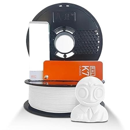 NFIL3D 1KG Net Turbo Finish PLA+ Snow White 3D Printer Filament | Filaments for 3D Printer| 1.75mm| Accuracy +/- 0.015mm | 1000g 3D Filament, 250g Spool, 350g Packaging Weight (Total Weight 1.6KG)