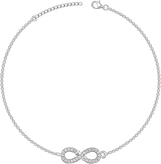 GIVA 925 Silver Rose Gold Infinity Pendant Necklace Ring Stud Earrings Toe Rings Anklet Bracelet Sets | Gifts for Women & Girls