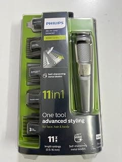 PHILIPS Multi Grooming Kit | 11-in-1 Trimmer: Face, Head and Body | All-in-one Trimmer for Men | Dual Cut Blades for Maximum Precision | 75 Mins Run Time with Quick Charge, MG3760/33