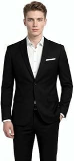 Darbar In Men's Black Blazer, Single-Breasted, Slim Fit, Formal Casual Blazer for Wedding and Business