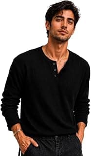 Men's Premium Waffle Knit Henley Tshirt for Men