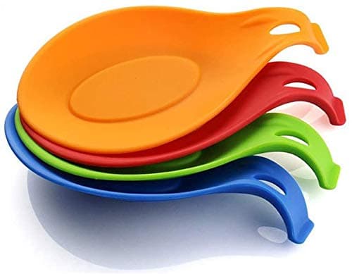 NEAR STOP Silicone Spoon Holders for Kitchen Accessories (Multicolour, 4, Medium)