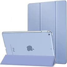 ProElite Smart Trifold Flip Stand Case Cover for Apple iPad 10.2" 9th Gen (2021) / 8th Gen / 7th Gen, Translucent Back, Purple