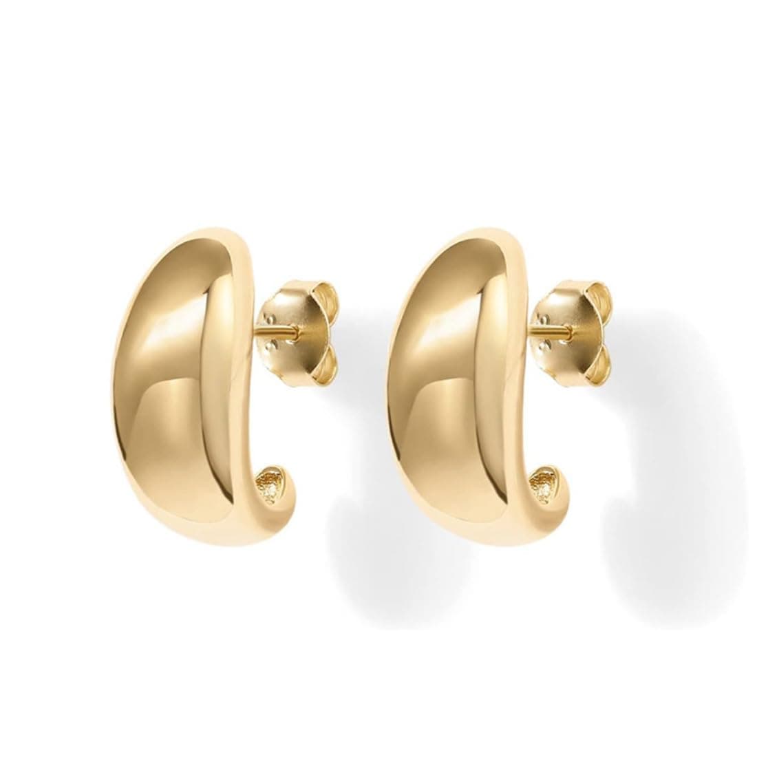 Aaishwarya 14K Gold Plated Tear Drop Studs | Water-Resistant Anti-Tarnish Jewels | Jewelry Gift for Women and Girls | Lightweight & Everyday wear Earrings
