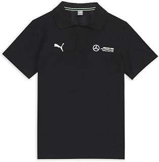 PUMA Unisex Kid's MAPF1 Kids Pique Polo Collar Solid Cotton Regular Fit T-Shirt