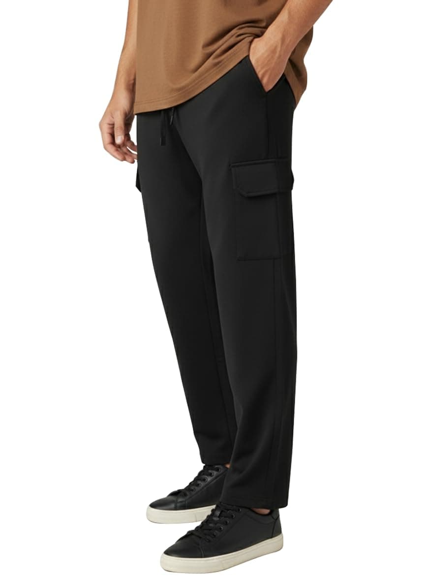 Mehrang Men's Cargo Pants with Drawstring, Casual Relaxed Fit, Side Pockets, Track Pant for Men || Mens Lower Activewear Cargo Pant