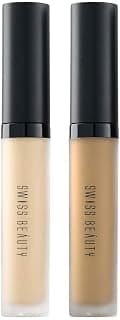 SWISS BEAUTY Liquid Semi-Matte Light Weight Concealer With Full Coverage & Liquid Light Weight Concealer With Full Coverage Pack Of 2