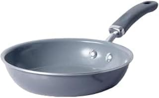 Meyer Anzen Healthy Ceramic Coated Aluminium Frypan | Frying pan Induction Base | Ceramic Pan | Omlette Pan | Ceramic Coated Frying Pan | Ceramic Fry Pan for Cooking, 24cm/2.1L, Grey