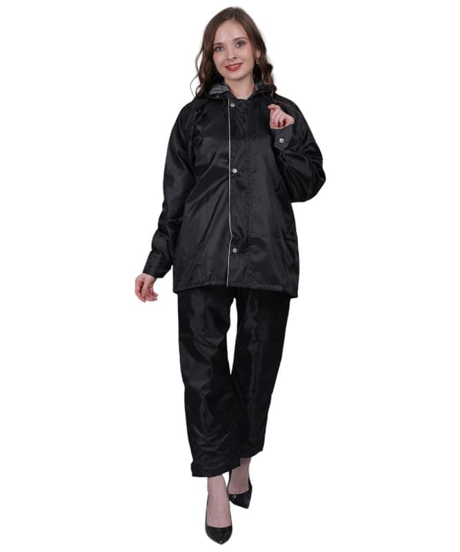 YOUTH ROBE - Premium Brand Womens Waterproof Rain Suit Lightweight Hooded Rain Coat & Pants Set, Windproof Outdoor Jacket for Hiking, Travel & Work with Storage Bag