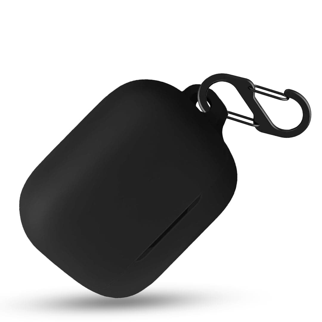 LIRAMARK Silicone Cover Case with Carabiner Compatible with Soundcore K20i (Black)