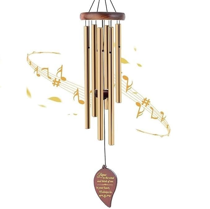 Pamidhar Large Memorial Feng Shui/Vastu Wind Chimes for Home, Office, Indoor & Outdoor Decoration | Elegant 6 Aluminum Alloy Tuned Tubes for Positive Vibrations Energy Flow