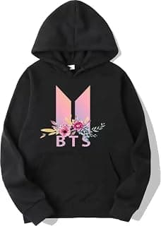 Blackbts Colour Flowers Hood Women's & ManRegular Long Stylish Hoodie Winter