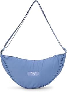 PUMA Women’s PLUSH Halfmoon Bag – Stylish and Compact Everyday Shoulder Bag, Zip Closure, Organized Interior, Adjustable Strap, and Signature Branding for a Sporty Look