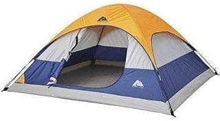 Piyu Portable 6 Person Family Camping Tent | Waterproof Single Layer Dome Shelter with Mosquito Mesh & Carry Bag | Easy Setup Outdoor Tent for Hiking, Trekking & Picnic (250 x 250 x 150 cm)