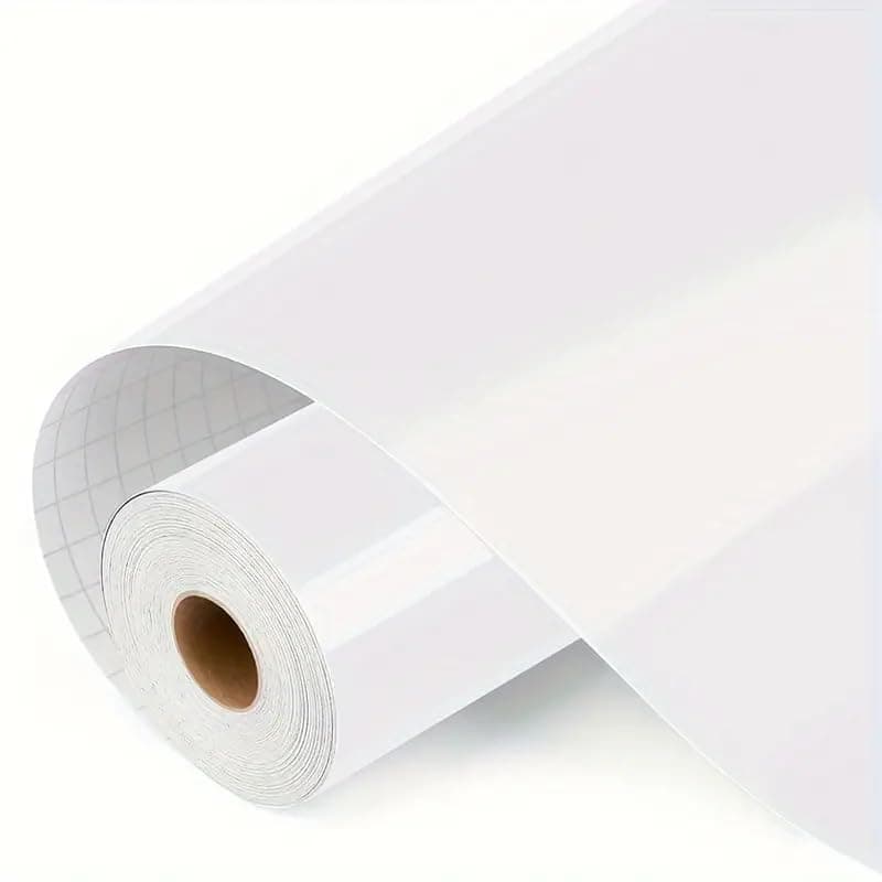 SIA VENDORS Vinyl Wrap Self Adhesive Wrap for Car & Bike Waterproof Vinyl Wrap Sheet Sticker & Decal Roll Film Air Release (White Glossy, 12 x 48 Inch)